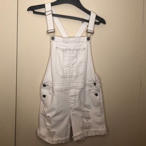 White Overall shorts